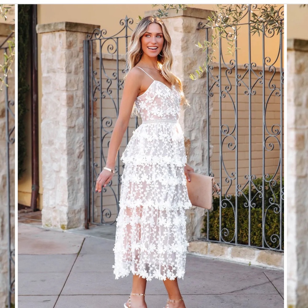 White MIDI-Dress